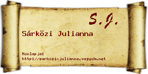 Sárközi Julianna névjegykártya