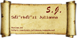 Sárközi Julianna névjegykártya